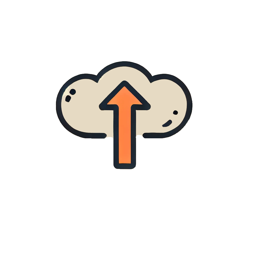 drawing of an upload symbol