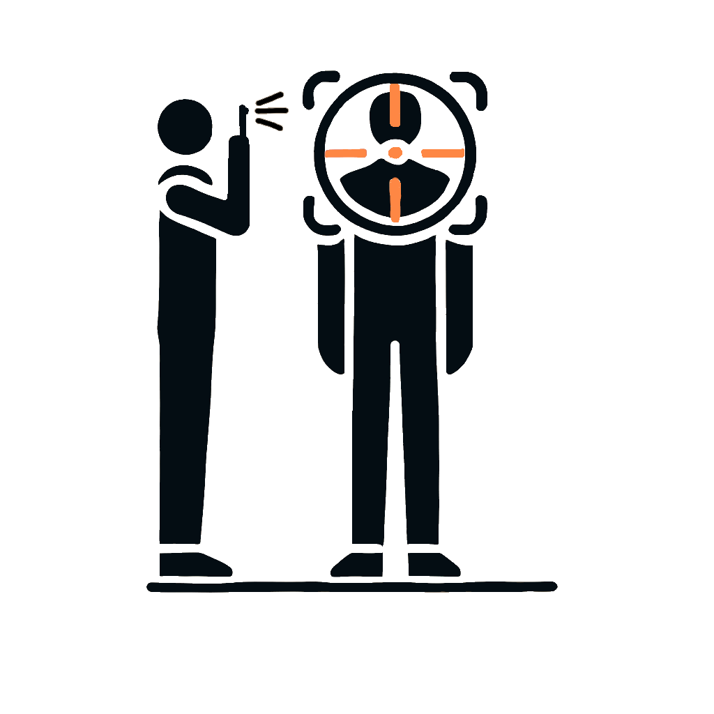 drawing of one person recording anothers face with a smartphone